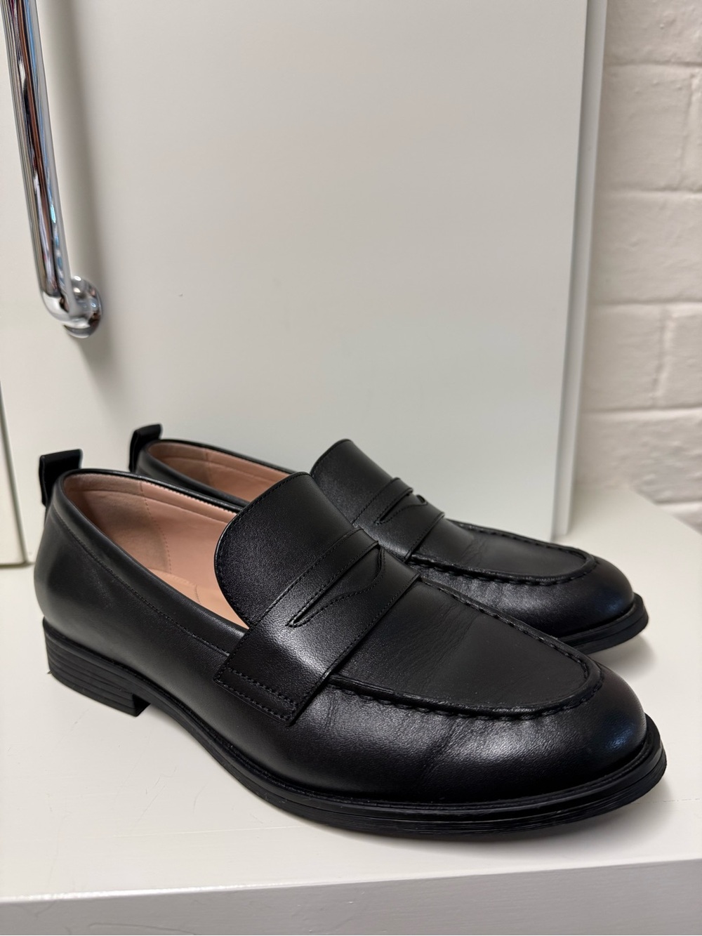 Cole Haan Classic Black Leather Penny Loafers for Women